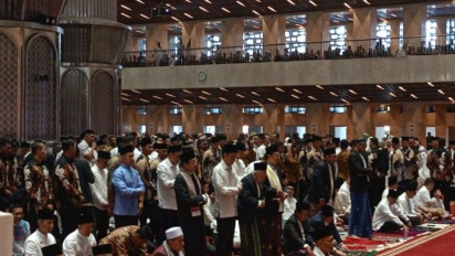 Presiden dan Wapres Salat Idul Fitri di Masjid Istiqlal Jakarta
