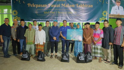 Semarak Hari Raya Idul Fitri 1445 Hijriah, Kepala Otorita IKN Lepas Takbiran Keliling di Desa Karang Jinawi