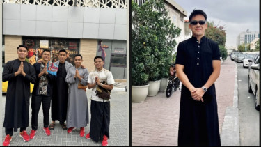 Timnas Indonesia U-23 Sholat Ied di KJRI Dubai