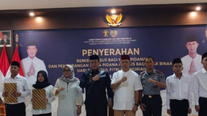 Ribuan Warga Binaan Lapas Cikarang Bekasi-Jabar Terima Remisi Lebaran