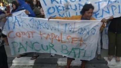 Tiba di Medan, Presiden Jokowi Disambut Demo Warga Pancur Batu Tuntut Copot Kapolrestabes dan Kasat Reskrim