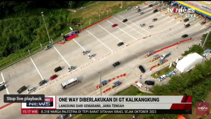 Korlantas Polri Berlakukan One Way di GT Kalikangkung