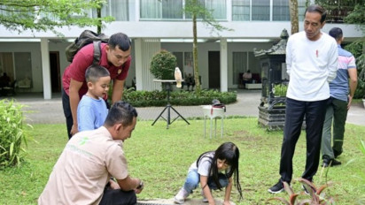Manfaatkan Libur Lebaran, Presiden Jokowi Ajak Cucu-cucunya Jalan-Jalan dan Mengenal Satwa di Deli Serdang
