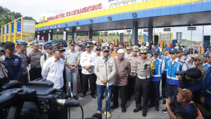 One Way Tol Kalikangkung Diberlakukan pada Arus Balik Mudik Hari Raya Idul Fitri 2024, Jasa Raharja Imbau Pemudik Ikuti Arahan Petugas