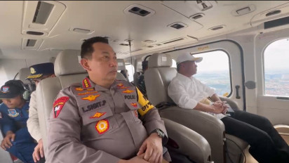 Kapolri Patroli Udara Jalur Tol Guna Pastikan Keamanan Arus Balik Mudik Hari Raya Idul Fitri 2024