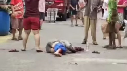 Detik-Detik Anak Bacok Ibu Kandung, Korban Dikejar lalu Dibacok di Jalanan Cengkareng Jakarta Barat