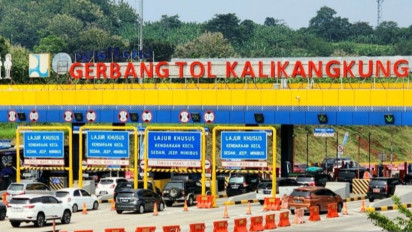 Arus Lalu Lintas di Gerbang Tol Kalikangkung Semarang Kembali Normal Dua Arah