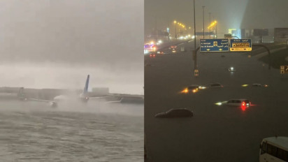 Dubai Banjir Imbas Hujan Lebat di UEA, Jalur Transportasi Lumpuh, Ratusan Penerbangan di Bandara Internasional Delay