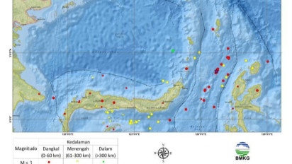 81 Gempa Bumi Tektonik Guncang Sulawesi Utara dan Sekitarnya