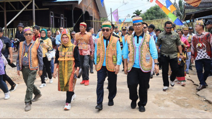 Hadiri Puncak Pesta Adat Wehea, Pj Gubernur Kaltim : Ini Luar Biasa