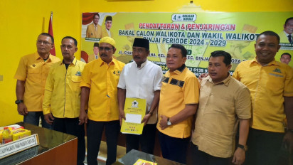 Kembali Maju di Pilkada, Petahana Wali Kota Binjai Amir Hamzah Daftar ke Partai Golkar