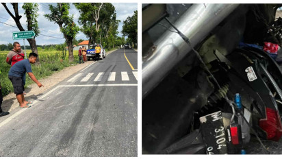 Bonceng Tiga, Sepeda Motor Tabrak Truk Tronton di Jalan Blega Bangkalan, Dua Orang Meninggal