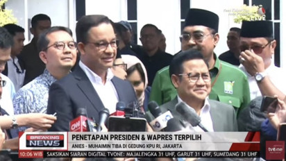 AMIN Hadiri Penetapan Pemenang Pilpres 2024 di KPU, Anies: Kami Hormati Proses Bernegara Ini Hingga Tuntas