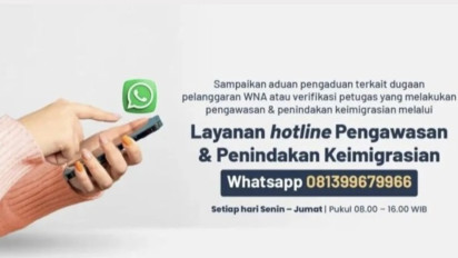 Ditjen Imigrasi Buka Hotline Pelaporan Aktivitas Mencurigakan WNA, Ini Nomornya