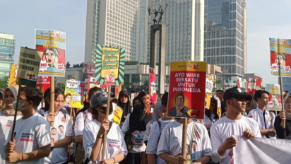 Relawan Tiga Paslon Capres Gelar Aksi Rekonsiliasi Kawal Pemerintahan Prabowo-Gibran