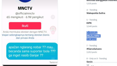 Heboh Tagar "Boikot MNC" Membahana di Media Sosial, Saham Dua Emiten  Grup Media MNC Justru Naik Hingga 1,32 Persen