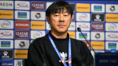 Reaksi Shin Tae-yong usai Gol Timnas Indonesia U-23 ke Gawang Uzbekistan Dibatalkan Wasit Shen Yinhao