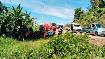 Tebing Setinggi 40 Meter Longsor, Timbun Jalan Trans Sulawesi di Mateng