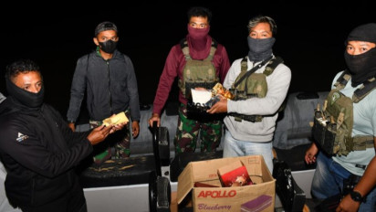 1.018 gram Sabu Digagalkan TNI AL di Perbatasan