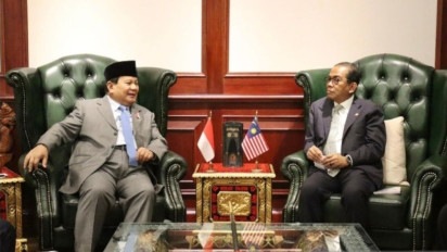 Bahas Kerja Sama Pertahanan Lebih Dalam, Prabowo Subianto Sambut Menhan Malaysia Khaled Nordin