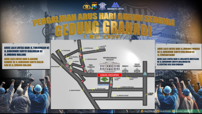 Hari Buruh International, Sejumlah Jalan di Kota Surabaya Dialihkan dan Contra Flow