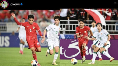 Jokowi Unggah Foto Dukung Timnas Indonesia U-23 di Instagram, Netizen Langsung Lapor: Pak, Marselino Egois