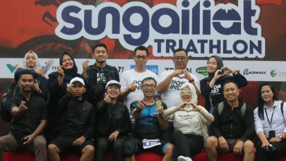 Dukung Sport Tourism, Dirut PosIND Ikut Ramaikan Event Sungailiat Triathlon 2024