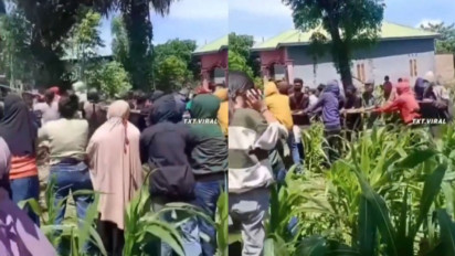 Viral Puluhan Emak-emak Ngamuk Robohkan Rumah Tersangka Pelaku Pemerkosaan di Jeneponto, Begini Kronologinya