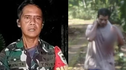 Menegangkan! Begini Aksi Heroik Anggota Babinsa Serka Karnita Saat Amankan Tarsum Pelaku Mutilasi Istri di Ciamis