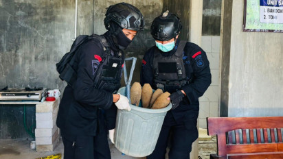 Polres Batu Disposal 9 Mortir yang Ditemukan Warga Pujon Malang