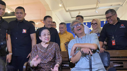 Hadiri Pameran Butet Kertaredjasa Bantah soal Isu Politik, Megawati Soekarnoputri Singgung Taman Ismail Marzuki: Enggak Jelas, Catat Itu!