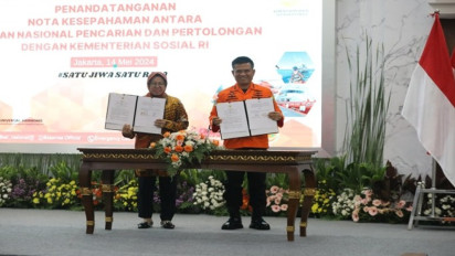 Mensos Risma Lanjutkan Kerja sama Kemensos dan Basarnas