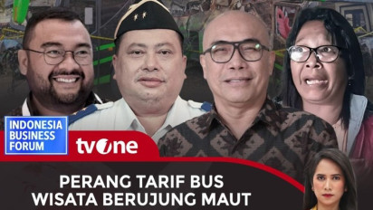 Saksikan Indonesia Business Forum di tvOne Malam Ini, Bahas Tema Perang Tarif Bus Wisata Berujung Maut