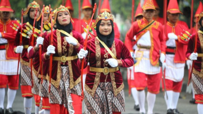 Ratusan Prajurit Tradisional Ramaikan Festival Bregada Prajurit di Sleman
