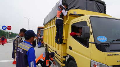 Antisipasi Kecelakaan Fatal, Hamawas Razia ODOL di Ruas Tol Tebing Tinggi-Indrapura
