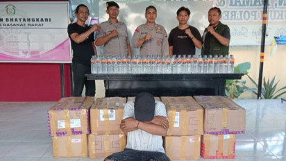 Polisi Gagalkan Penyelundupan Arak Bali Sebanyak 570 Botol di Bima