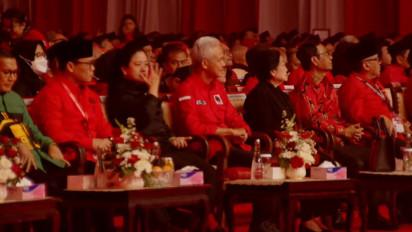 Menteri hingga Parpol Pendukung Ganjar Datang ke Rakernas V PDIP