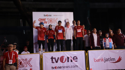 Berlangsung Meriah, Anindya Bakrie dan Menteri Sandiaga Uno Lepas 5000 Pelari Pada Ajang One Run 10K di Kawasan Kuningan