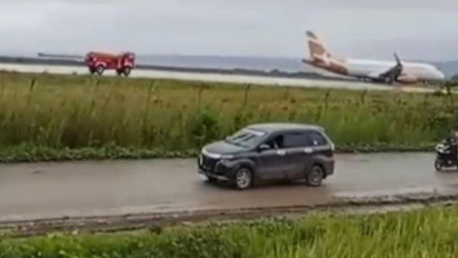 Ada Insiden Pesawat Super Air Jet Tergelincir di Bandara Weda Bay Halmahera Tegah, Begini  Penjelasan Manajemen Maskapai