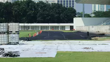 Kondisi Lapangan Stadion Madya