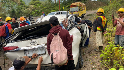 Pohon Tumbang Timpa Mobil, Seorang TKA di PLTA Simarboru Tewas dan Dua Luka 