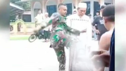 Viral! Oknum TNI Diduga Tendang Kepala Warga, Lantaran Tabrak Sang Istri yang Tengah Hamil