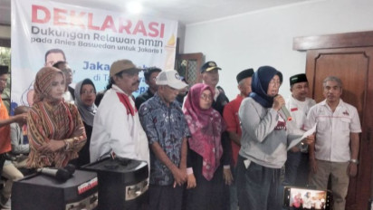 Ramai-ramai Relawan AMIN Deklarasikan Anies Baswedan Maju Pilkada Jakarta
