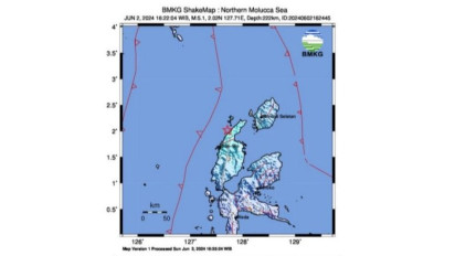 Gempa M5,1 Guncang Loloda Kepulauan di Maluku Utara