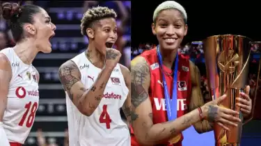 Melissa Vargas dan Zehra Gunes, pevoli turki di ajang VNL 2024.