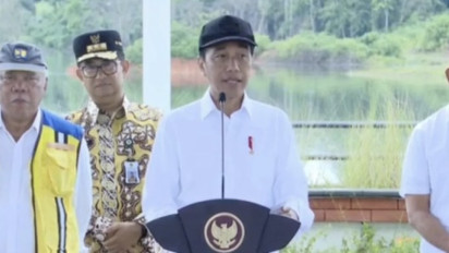 Presiden Jokowi Resmikan Bendungan Sepaku Semoi, Sumber Air Baku Bagi Air Minum di IKN