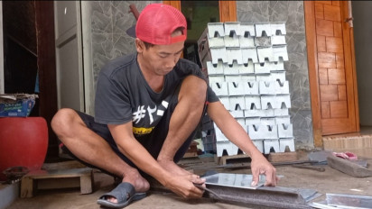 Dibuat dari Limbah Galvalum, Perajin Panggangan Sate di Tegal Banjir Pesanan Jelang Iduladha