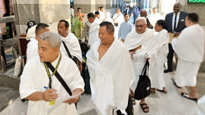 Tinggalkan Madinah, 87 Jemaah Calon Haji Maktour Al Fath Berangkat Menuju Makkah