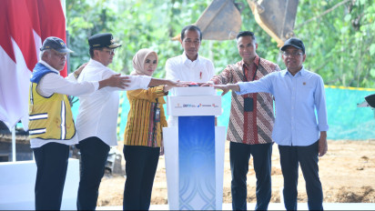 Kolaborasi Pertamina - Bakrie Group, Presiden Jokowi Lakukan Groundbreaking Nusantara Sustainability Hub