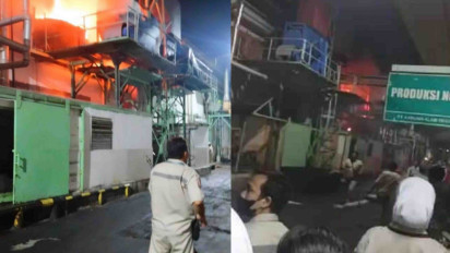 Tungku Pabrik Mie Instan Terbesar di Gresik Terbakar, Tidak Ada Korban Jiwa